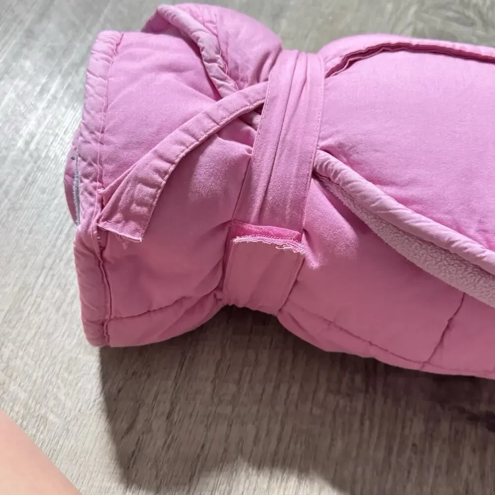 Pottery Barn Kids Mackenzie Nap Mat Pink with Purple Fleece Unicorn Blanket